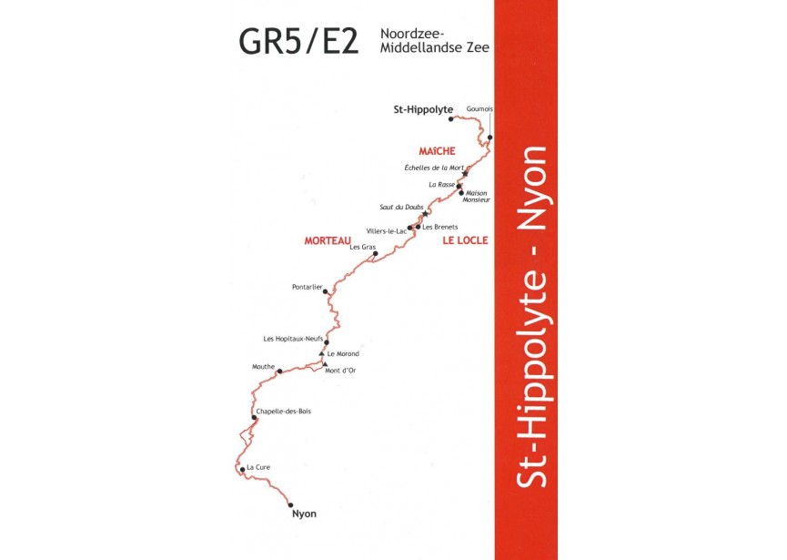 GR5-E2 - St-Hippolyte-Nyon kaart