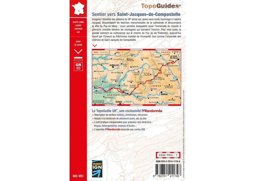 sentier-vers-saint-jacques-de-compostelle-le-puy-figeac-gr65 map